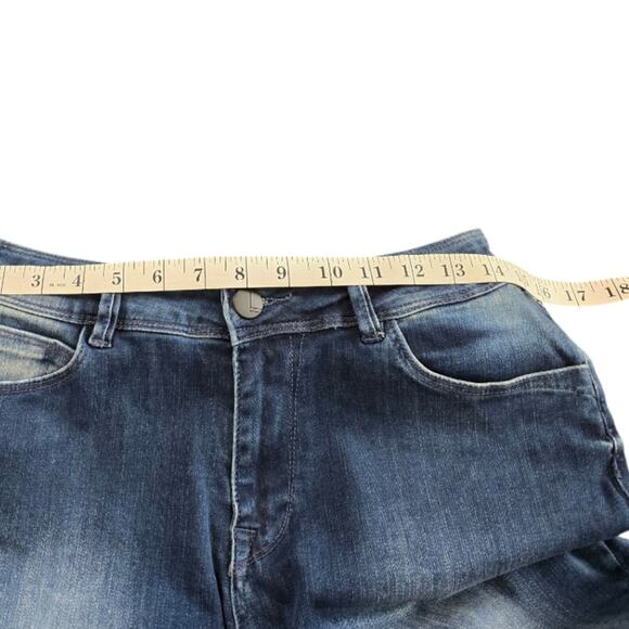 LBlack Melina High Rise Embroidered Bootcut Cropped Jeans Size 28 - Picture 6 of 8